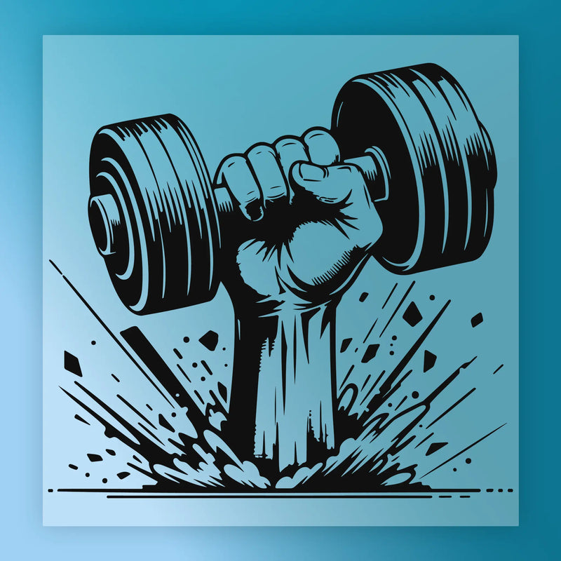 Explosive Strength Dumbbell Design - Ready to Press - InkMerge DTF Transfer