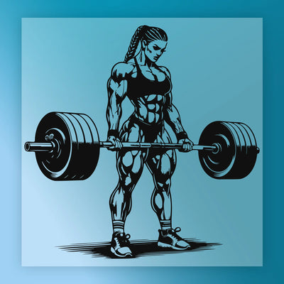 Empowered Female Weightlifting Design - Ready to Press - InkMerge DTF Transfer