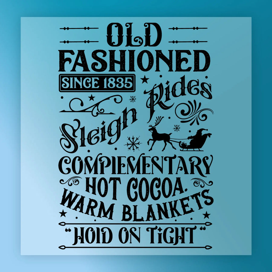 Add vintage charm to custom apparel with InkMerge’s “Old Fashioned Sleigh Rides Nostalgia” design, featuring classic text and cozy illustrations—ideal for heat press or DTF transfers.