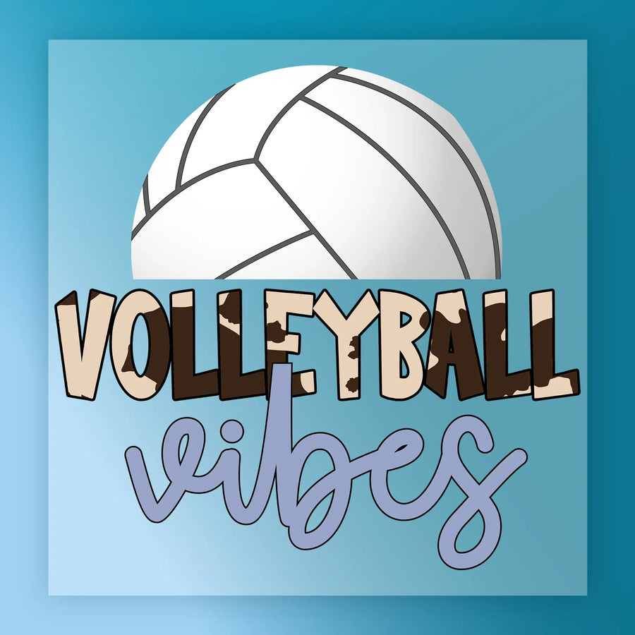 a volleyball and the text "VOLLEYBALL vibes" in a stylized font.