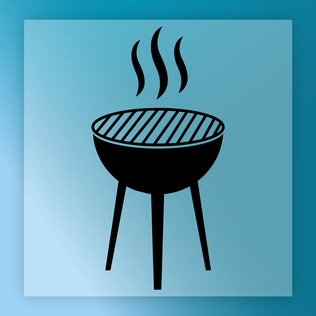 Barbecue Grill Silhouette Design DTF Transfer - InkMerge Heat Press Design