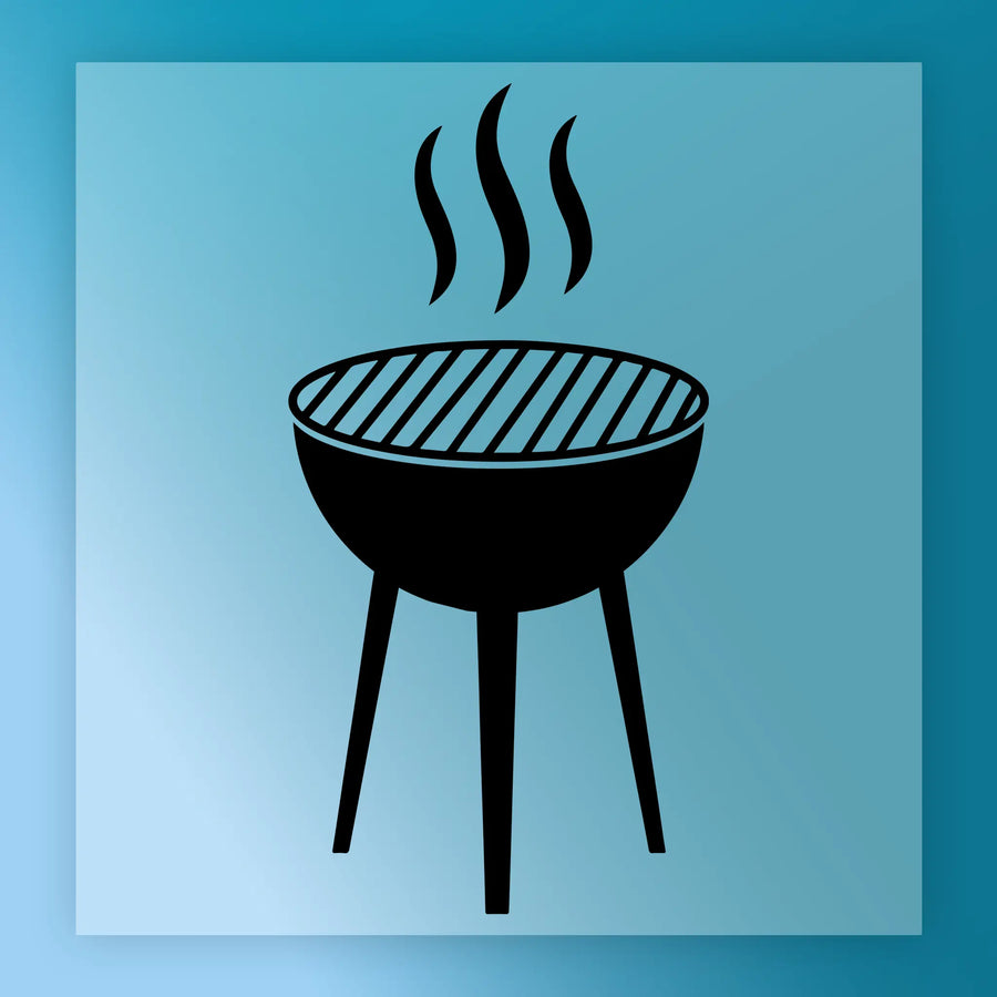 Barbecue Grill Silhouette Design DTF Transfer - InkMerge Heat Press Design