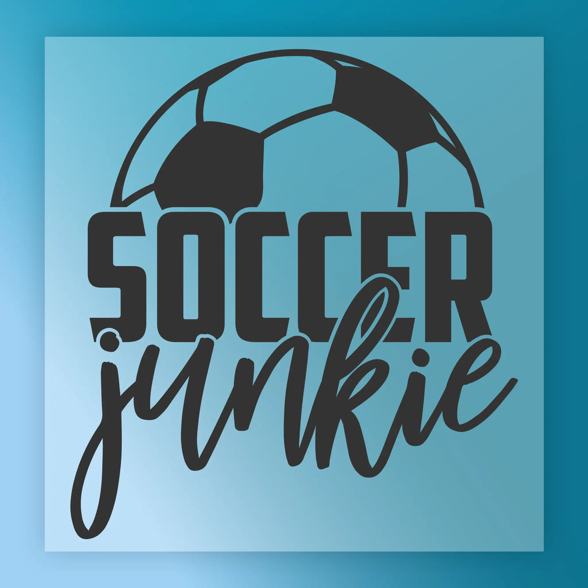 a soccer ball and the text "SOCCER junky" in a stylized design.
