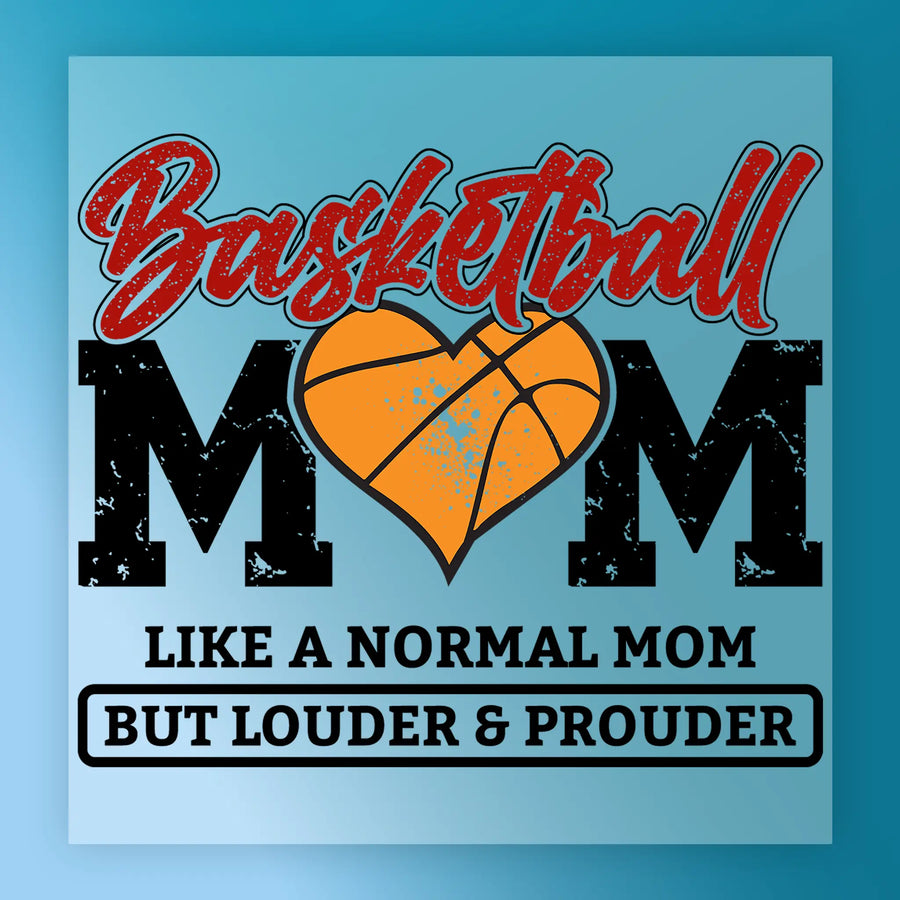 Basketball Mom Heart Passion Design DTF Transfer - InkMerge Heat Press Design