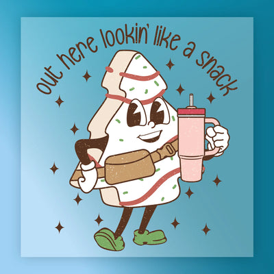 Out Here Lookin' Like a Snack' Retro Cartoon - Ready to Press - InkMerge DTF Transfer