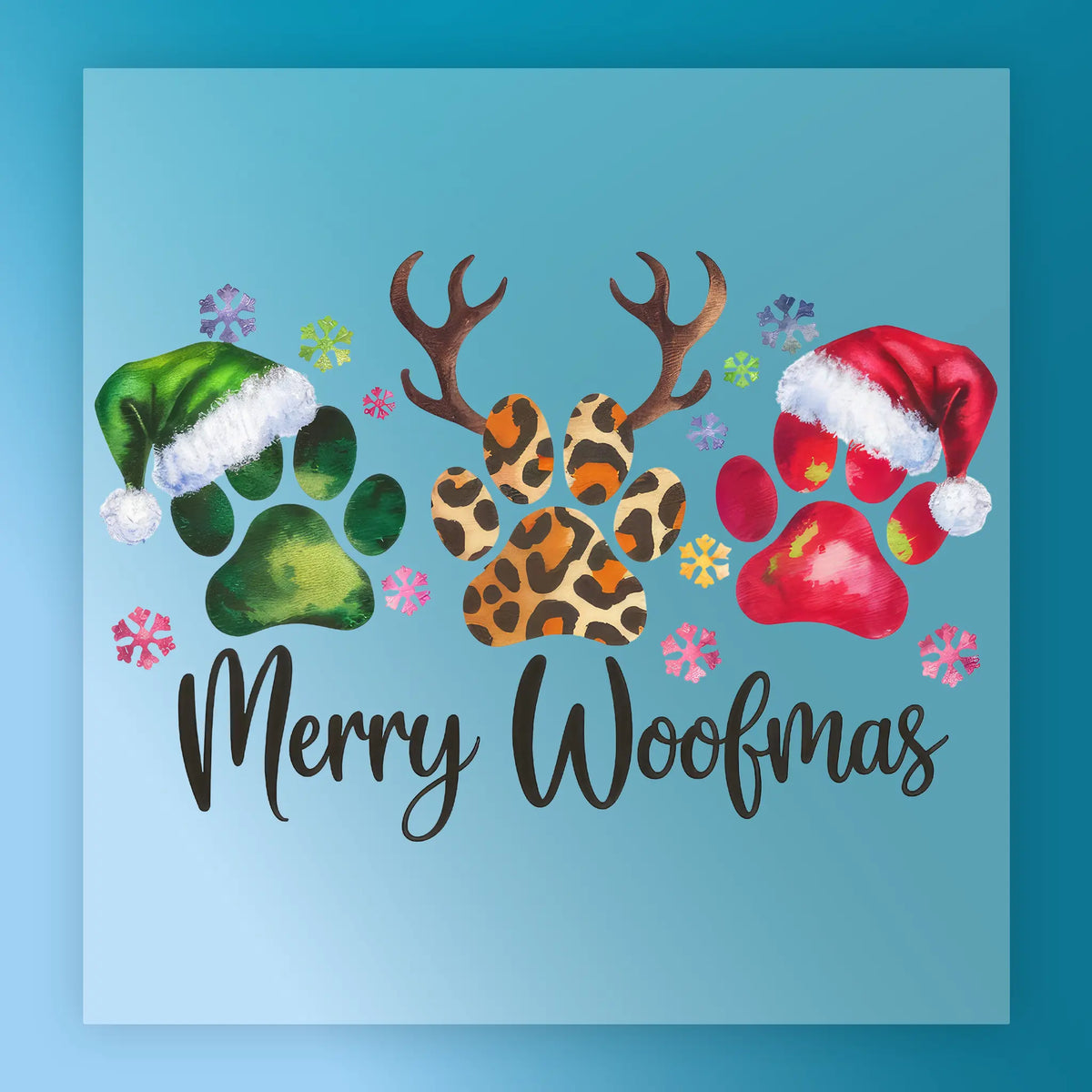Merry Woofmas Festive Dog Lover Design DTF Transfer - InkMerge Heat Press Design