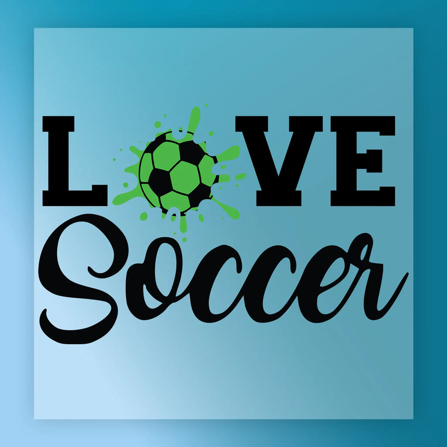 Love Splash Soccer Design DTF Transfer - InkMerge Heat Press Design