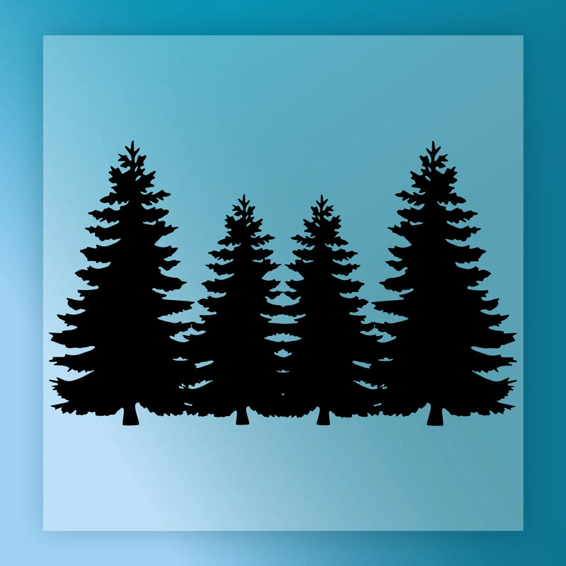 Evergreen Silhouette Forest Design - Heat Press Ready - InkMerge DTF Transfer
