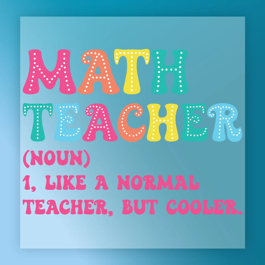 Math Teacher DTF Transfer - InkMerge Heat Press Design