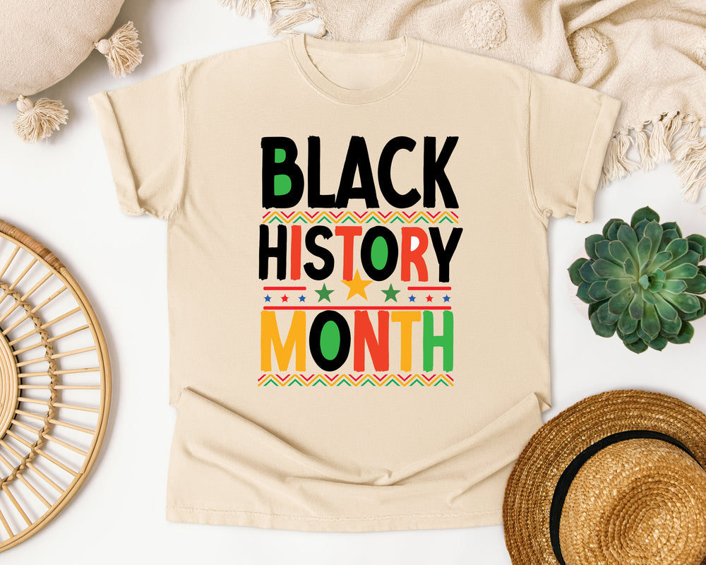 Black History Month graphic tee in Ivory Comfort Colors 1717
