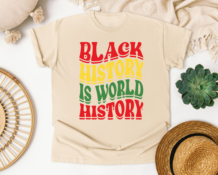 Black History Global Pride graphic tee in Ivory Comfort Colors 1717