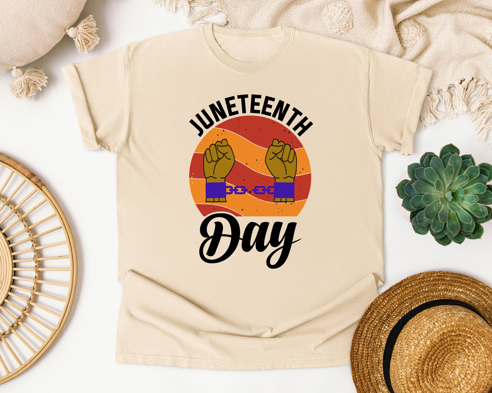 Juneteenth Day Retro graphic tee in Ivory Comfort Colors 1717