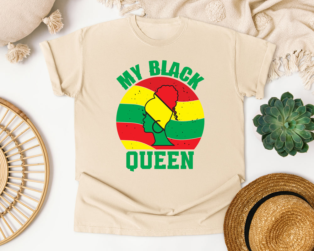 My Black Queen Silhouette graphic tee in Ivory Comfort Colors 1717