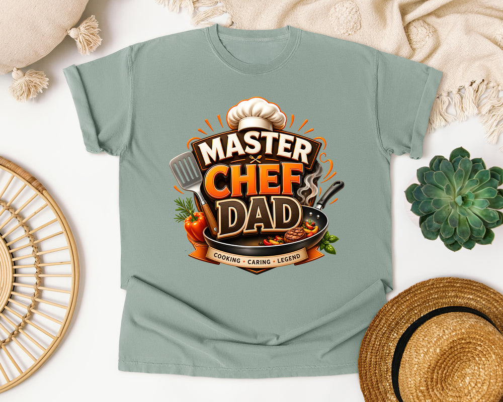 Master Chef Dad graphic tee in Bay Comfort Colors 1717