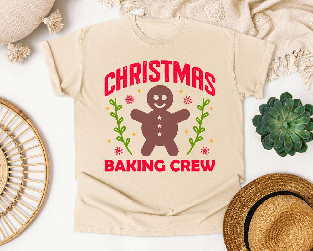 Christmas Baking Crew graphic tee in Ivory Comfort Colors 1717