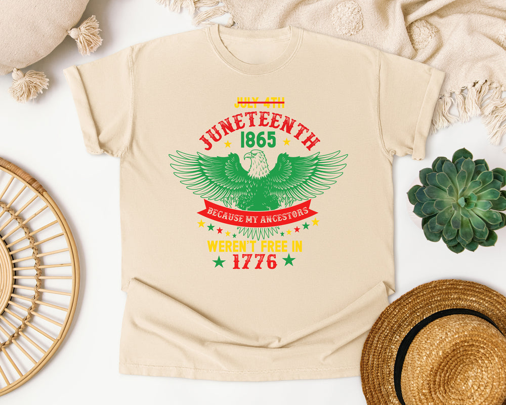 Juneteenth 1865 American Eagle graphic tee in Ivory Comfort Colors 1717
