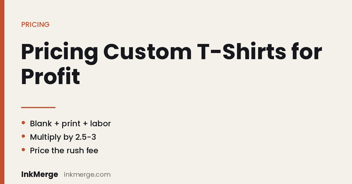 How to Price Custom T-Shirts for Profit in 2026: Complete Pricing Guide - InkMerge