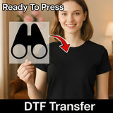 Binoculars Silhouette Adventure DTF Transfer - InkMerge Heat Press Design