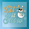 Let It Snow Rock Snowman - Heat Press Ready - InkMerge DTF Transfer