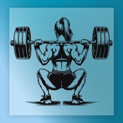 Empowering Female Weightlifting Art - Ready to Press - InkMerge DTF Transfer