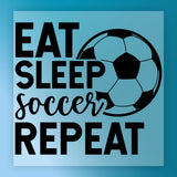 Eat Sleep Soccer Repeat Design DTF Transfer - InkMerge Heat Press Design