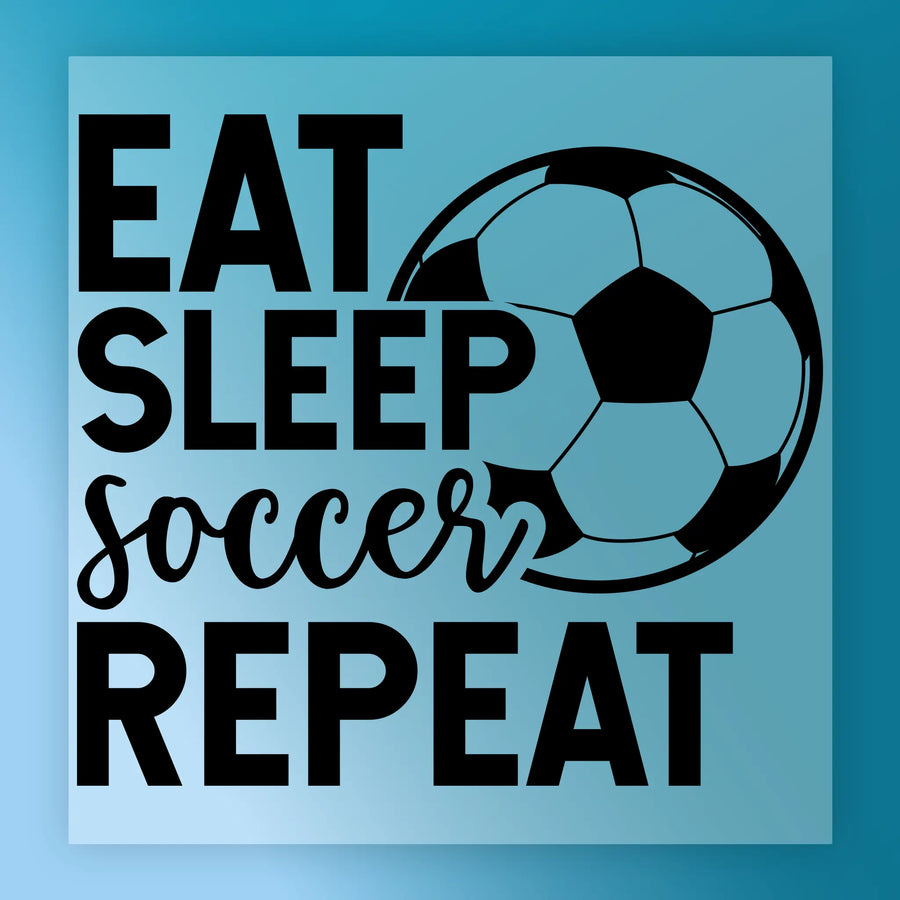 Eat Sleep Soccer Repeat Design DTF Transfer - InkMerge Heat Press Design