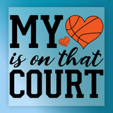 Basketball Heart On That Court Design DTF Transfer - InkMerge Heat Press Design