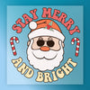 Stay Merry And Bright Santa Sunglasses - Ready to Press - InkMerge DTF Transfer