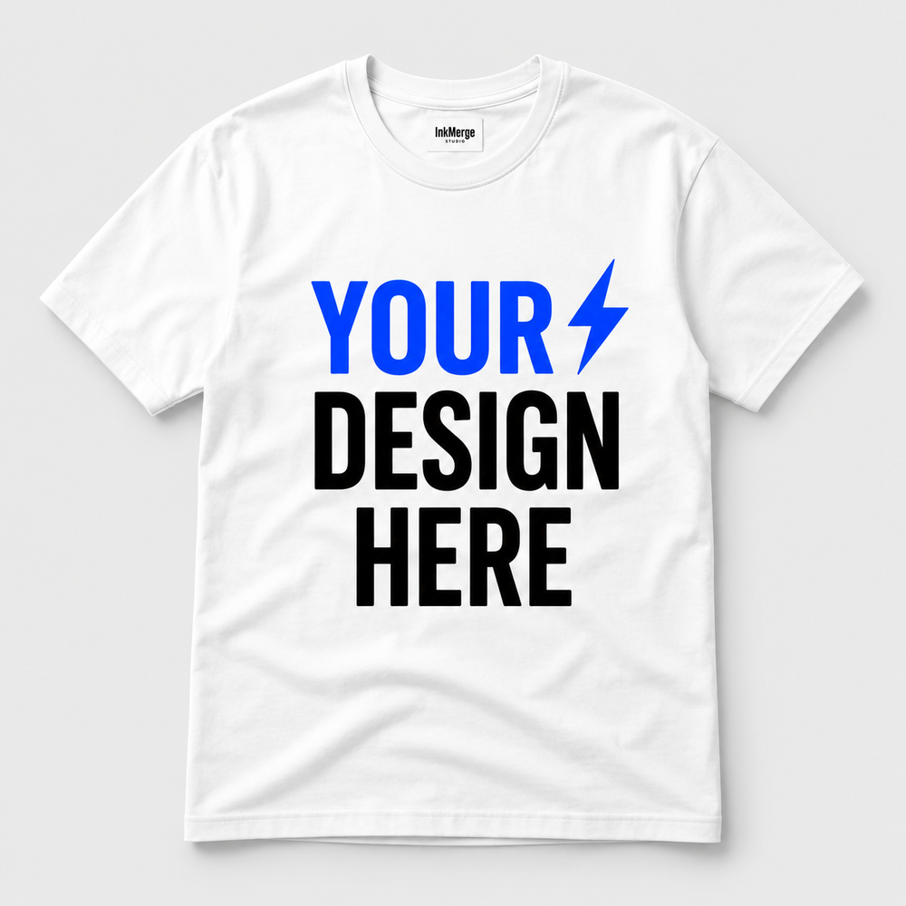 Your Design Here custom tee mockup