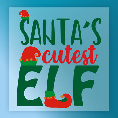 Santa's Cutest Elf Design - Heat Press Ready - InkMerge DTF Transfer