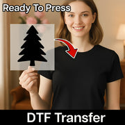 Minimalist Christmas Tree Silhouette DTF Transfer - InkMerge Heat Press Design