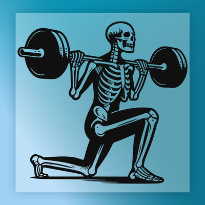 Skeleton Squat Humor Design - Ready to Press - InkMerge DTF Transfer