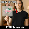 Vintage Pink Christmas Truck Design - Ready to Press - InkMerge DTF Transfer