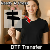 Directional Signpost Journey Design DTF Transfer - InkMerge Heat Press Design