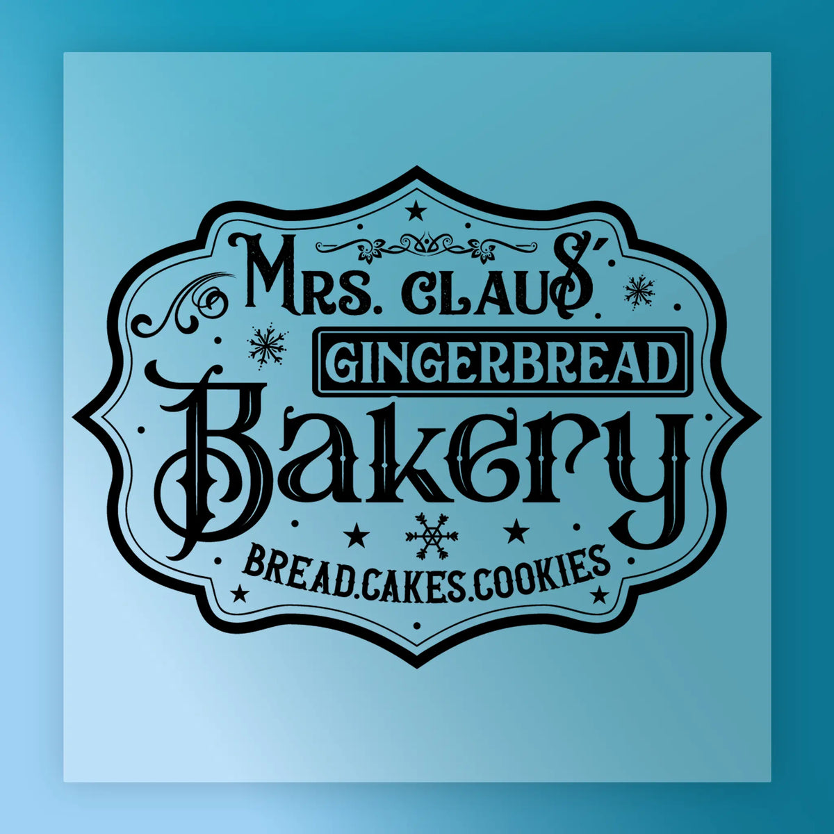 Mrs. Claus' Gingerbread Bakery Sign