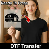 Camper Trailer Heart Adventure DTF Transfer - InkMerge Heat Press Design