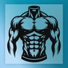 Muscular Torso Fitness Design - Ready to Press - InkMerge DTF Transfer