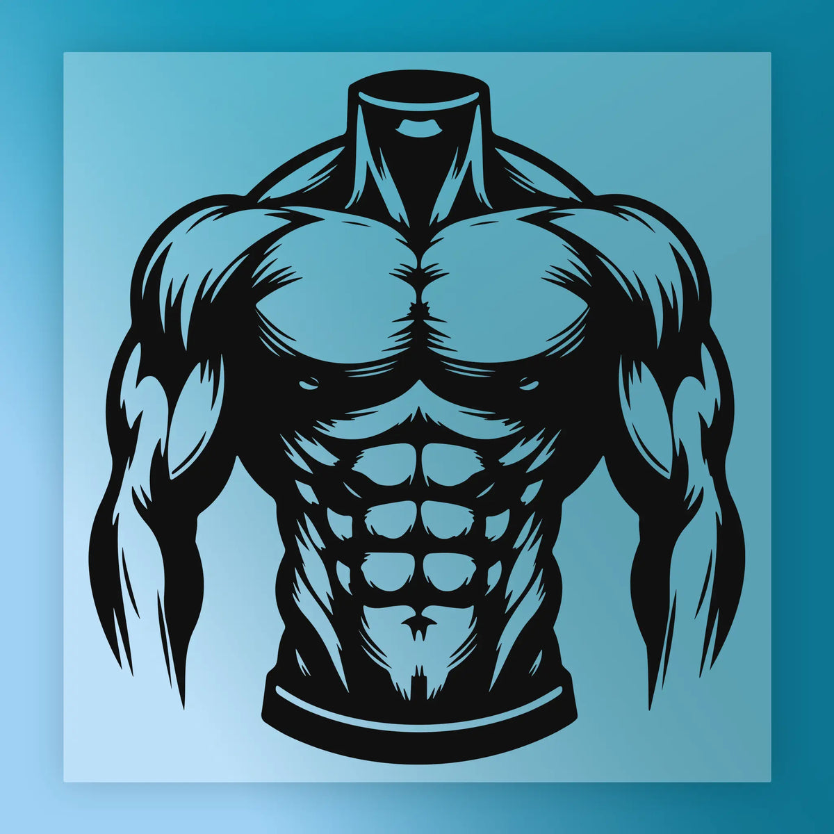 Muscular Torso Fitness Design DTF Transfer