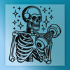 Skeleton Lifting Dumbbell Design - Ready to Press - InkMerge DTF Transfer