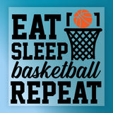 Eat, Sleep, Basketball Repeat DTF Transfer - InkMerge Heat Press Design