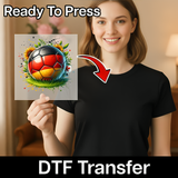 German Soccer Pride Watercolor DTF Transfer - InkMerge Heat Press Design