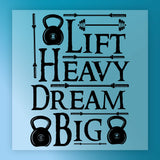 Lift Heavy Kettlebells DTF Transfer - InkMerge Heat Press Design