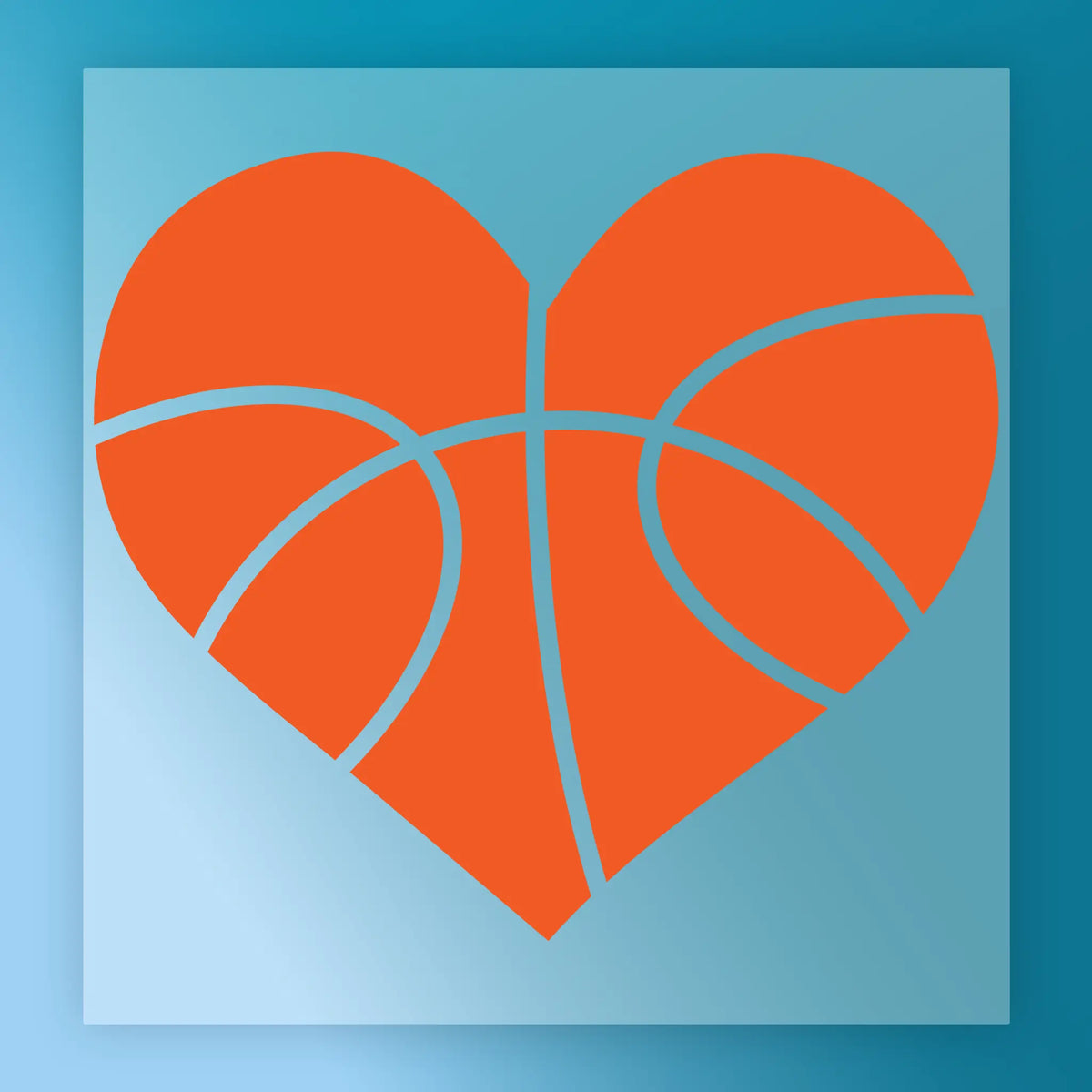 Basketball Heart Design