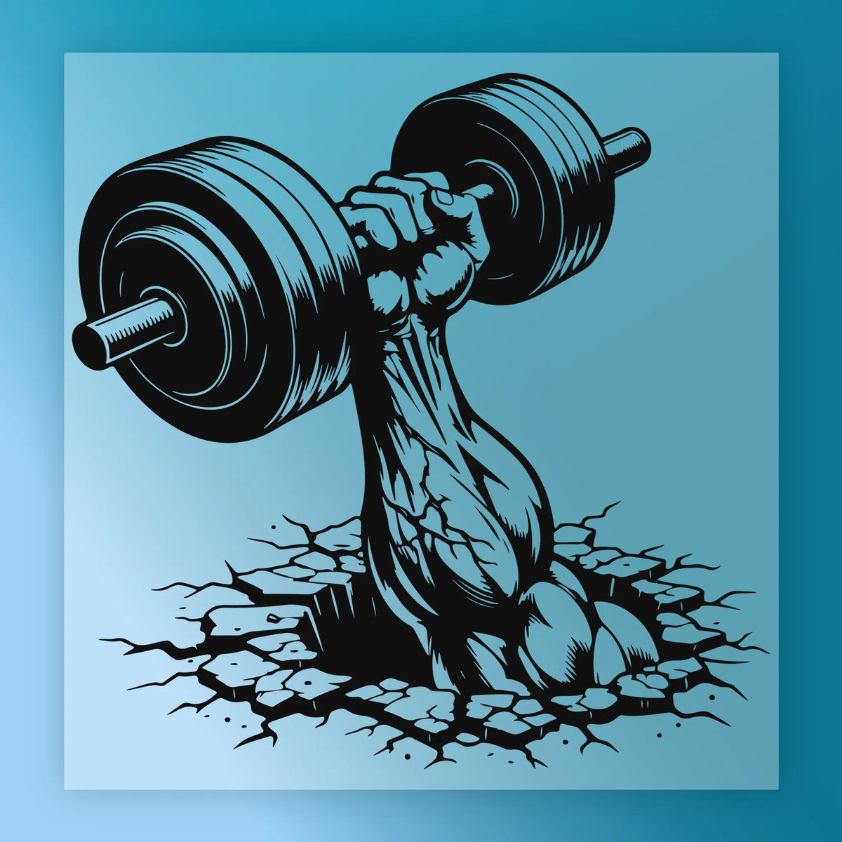 Strength and Resilience Gym Design DTF Transfer