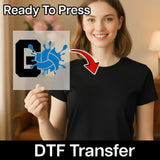 Go Volleyball Splash Design  - Ready to Press - InkMerge DTF Transfer for Sports Enthusiasts DTF Transfer - InkMerge Heat ...