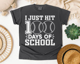 100 Days of School Graphic Tee on Comfort Colors 1717 Pepper garment-dyed t-shirt