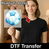 Watercolor Soccer Ball Art - Ready to Press - InkMerge DTF Transfer
