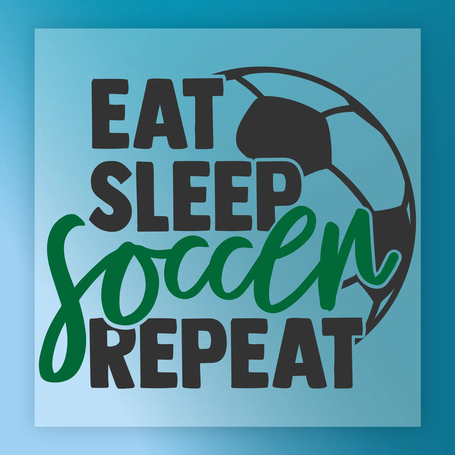 Eat Sleep Soccer Repeat DTF Transfer - InkMerge Heat Press Design