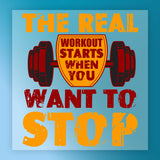 Don't Stop To Workout DTF Transfer - InkMerge Heat Press Design