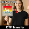 Retro Deer Silhouette with Forest - Ready to Press - InkMerge DTF Heat Transfer
